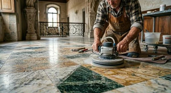 Réfection de sols, façades et plans de travail en pierre